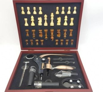 [ELEGIR] JOHNELYA,Sacacorchos,Set con accesorios para vinos y con juego de ajedrez